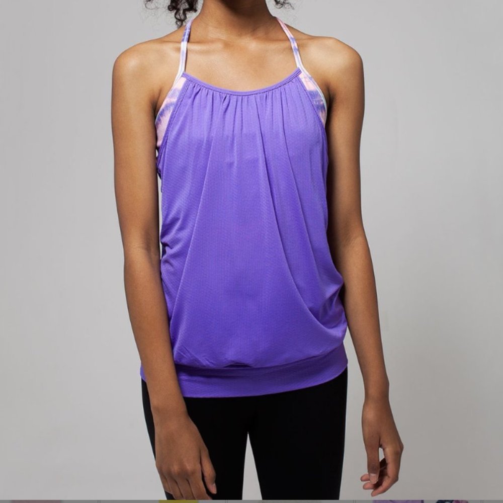 Girls Ivivva Lululemon Double Dutch tank size 14